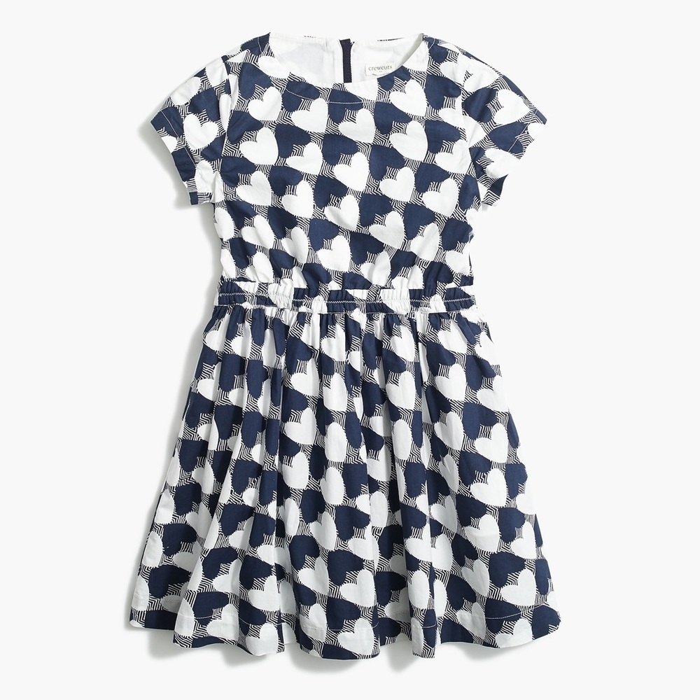 Crewcuts  Heart Print Girls Lined Dress